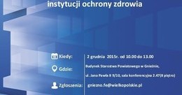 Ilustracja: Spotkanie informacyjne „Środa z funduszami dla instytucji ochrony zdrowia”