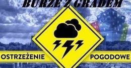 Ilustracja: OSTRZEŻENIE METEOROLOGICZNE - BURZE Z GRADEM