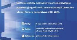 Ilustracja: Spotkanie informacyjne „Środa z funduszami na rozpoczęcie działalności gospodarczej”