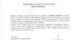 Ilustracja: Komisariat Policji w Kłecku Przypomina