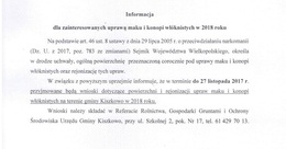 Ilustracja: Informacja - uprawa maku i konopi włóknistych w 2018 r.