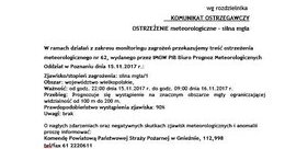 Ilustracja: Ostrzeżęnie meteorologiczne - silna mgła