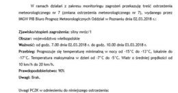 Ilustracja: Ostrzeżenie meteorologiczne