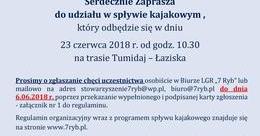 Ilustracja: Zaproszenie na spływ kajakowy