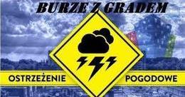 Ilustracja: Ostrzeżenie meteo - burze z gradem 21.06.2018