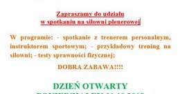 Ilustracja: Spotkajmy się na siłowni zewnętrznej! 01.10.2018, godz. 15.00