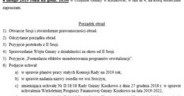 Ilustracja: Zaproszenie na III sesję Rady Gminy Kiszkowo