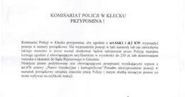 Ilustracja: Komunikat Komisariatu w Kłecku